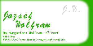 jozsef wolfram business card